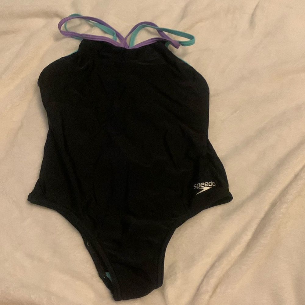Girls black one piece